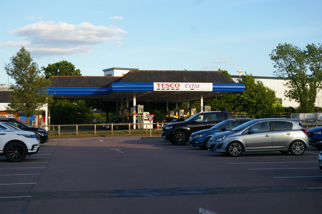 Car park and petrol station, Tesco Superstore, Kettering