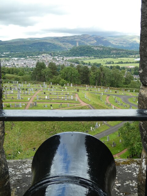 Stirling - Castle - Taking aim at the Wallace Monument