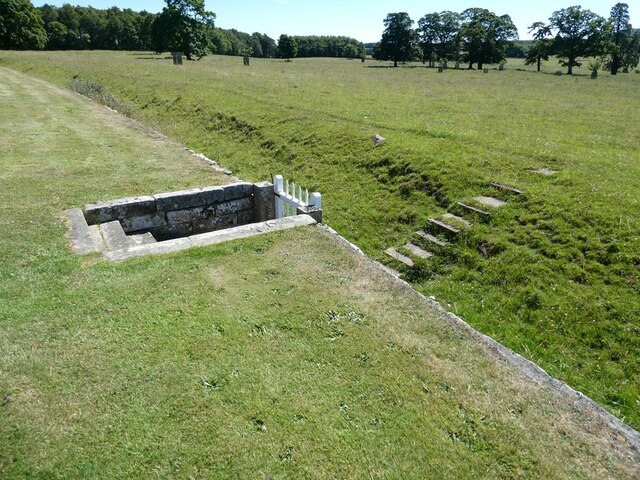 Crossing point over the haha at Capheaton Hall