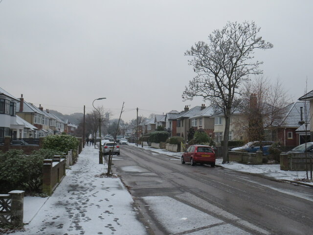 Winter weather in Charminster, Bournemouth