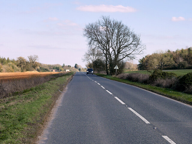 Eastbound A44 near Bourton Woods