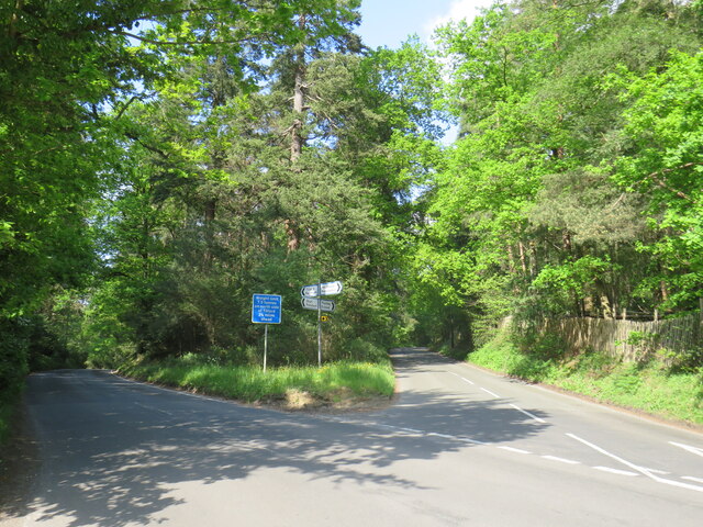 Rural road junction near Farnham