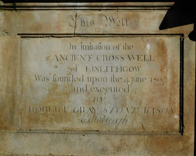 The Cross Well, carved plaque