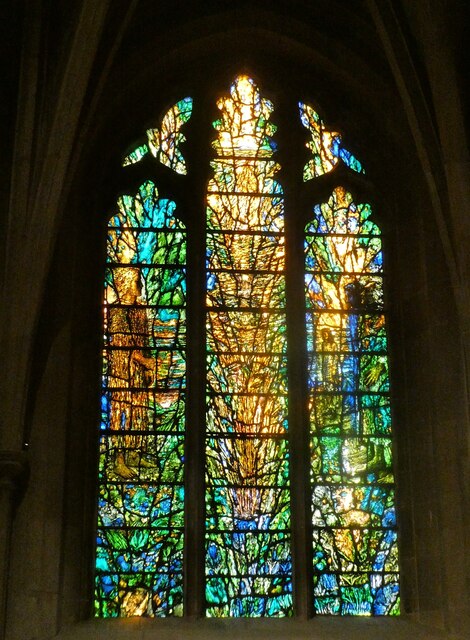 Tewkesbury Abbey - Modern Stained Glass - "Prayer"