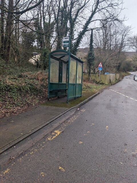 Shelter at a bus terminus, Upper Cwmbran