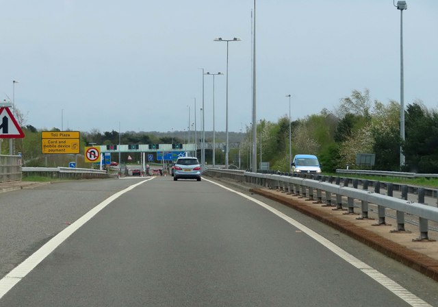 The M6 Toll slip road approaches the... © Steve Daniels :: Geograph ...