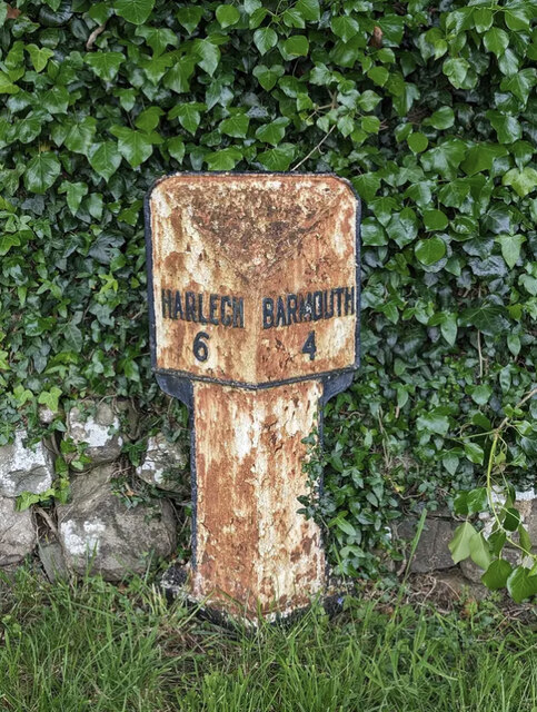 Old Milepost by the A496, south of Tal-y-bont, Dyffryn Ardudwy parish