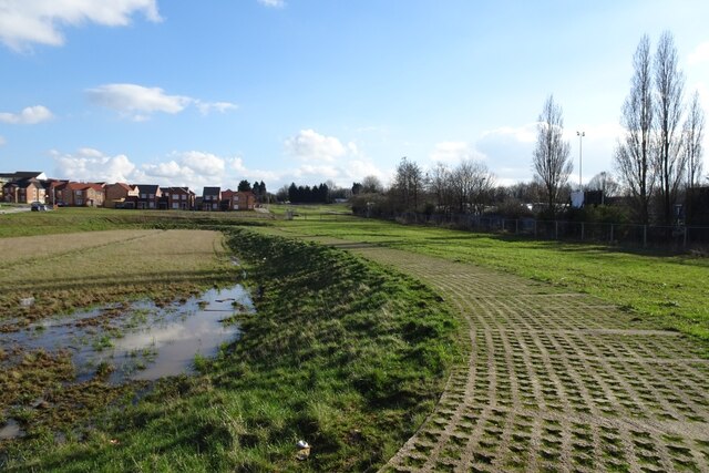 Concrete path in a new housing development