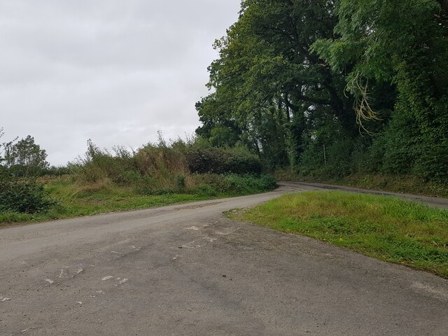 C1001 Road Junction by Parsons Pole Bridge