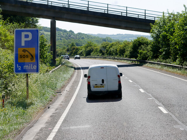 Bridge over the Okehampton bypass near Bracken Tor