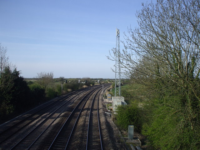 Railway, looking south-west from the B4239