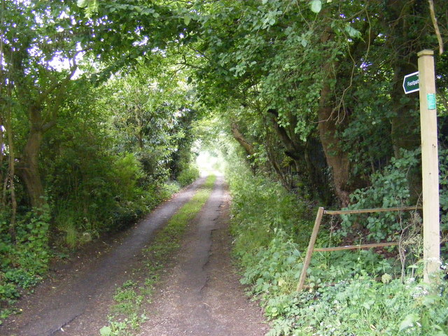 Footpath to Heveningham Long Lane & Dunwich Lane