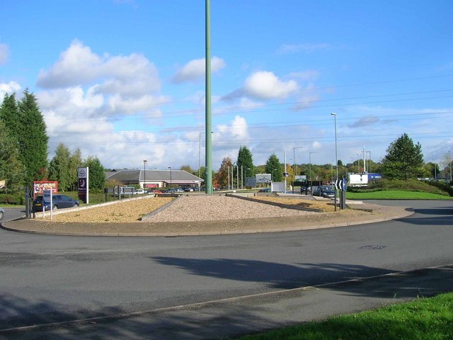 Roundabout on A428 Brandon Road