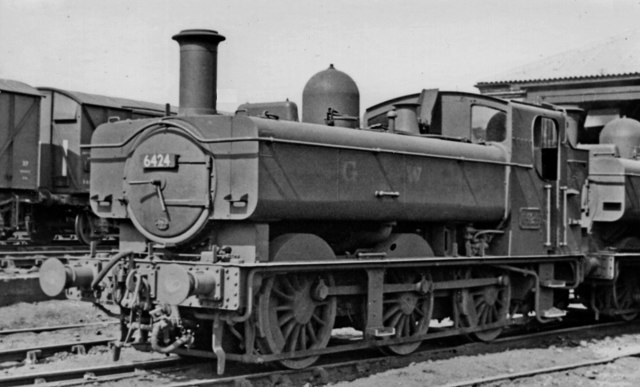 GW '6400' 0-6-0PT at Pontypool Road Locomotive Depot