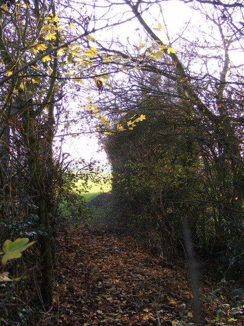 Footpath to the A1120 Saxtead Road