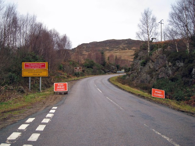 A890 road closure, January 2012