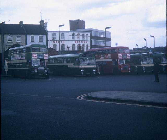 Buses in the former Bus Station, Aldershot