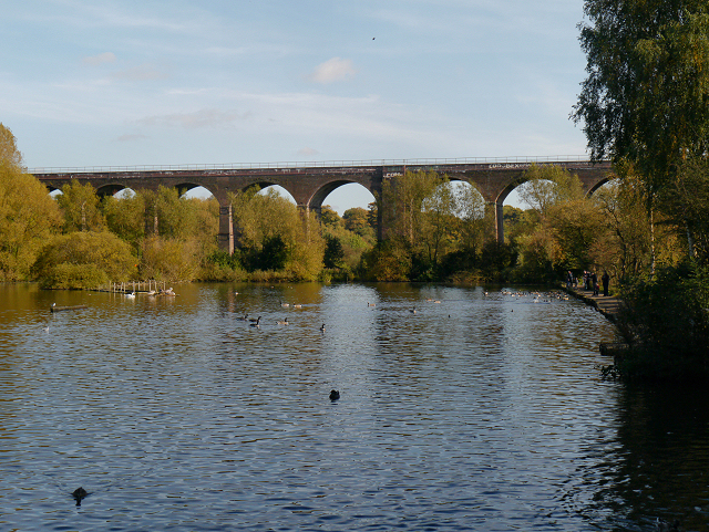 Bottom Mill Pond and Viaduct, Reddish Vale