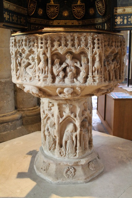 Font, St Wulfram's church, Grantham