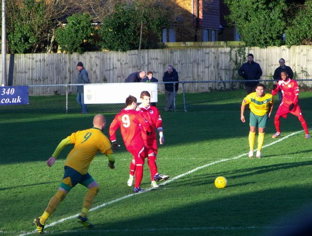 Kick off at Gorings Mead, Horsham