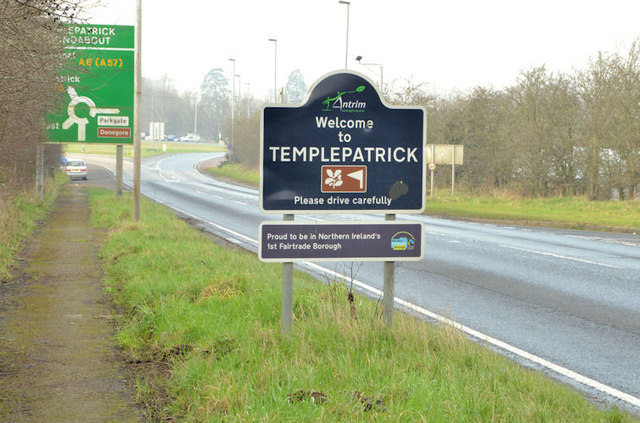 "Welcome" sign, Templepatrick