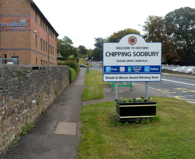 Western boundary of  Chipping Sodbury