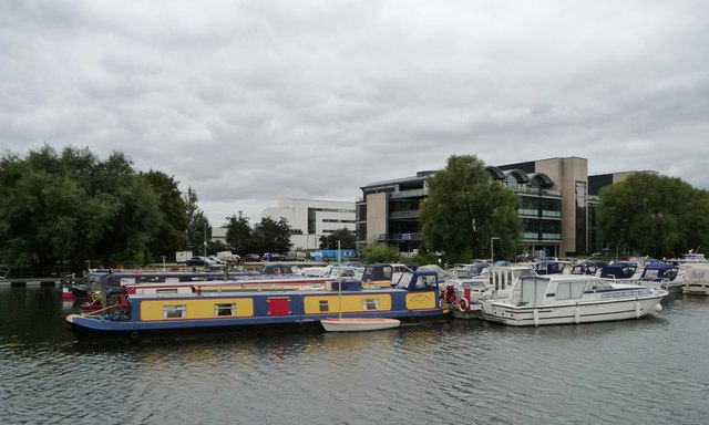 Boats moored on the south side of Brayford Pool