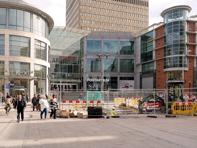 Metrolink Second City Crossing Construction Work Outside the Arndale