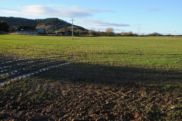 Arable land beside The Parks