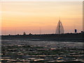 SU6402 : Tipner Sail at sunset, Portsmouth by Liz Barnes-Downing