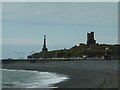 SN5781 : War Memorial and Castle, Aberystwyth by Nigel Callaghan