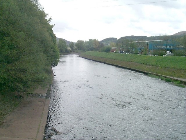 River Taff, Treforest Industrial Estate