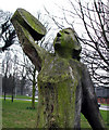 J3269 : Oak figures, Malone Road roundabout [5] by Rossographer