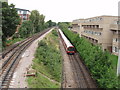 TQ2281 : Central Line west of Hammersmith Hospital by David Hawgood