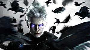 Sfondi desktop Devil May Cry Corvi Colpo d'occhio Vergil, Capcom Videogiochi Grafica_3D