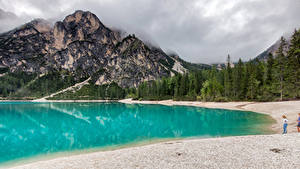 デスクトップの壁紙、、イタリア、山、湖、自然