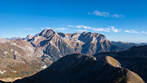 Pictures Spain Mountains Sky Aragon Nature