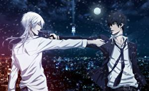 Sfondi desktop Pistole Ragazzi Due 2 Psycho-pass, Shinya Kougami, Shougo Makishima Anime