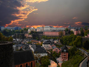 Papel de Parede Desktop Edifício Céu Estradas Luxemburgo Grund