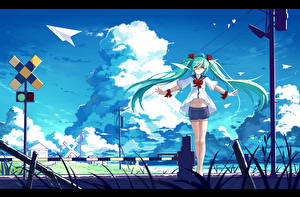 Фото Вокалоид Hatsune Miku haraguroi you Девушки