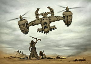 Picture Convertiplane Soldiers Fantasy