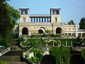 Bakgrundsbilder på skrivbordet Tyskland Potsdam Palats Trappan Sanssouci palace