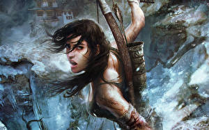 Papel de Parede Desktop Tomb Raider Arqueiros Lara Croft videojogo Meninas