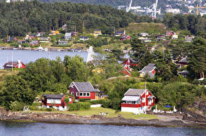 Photo Norway Building Oslo Nakkholmen Island Oslo