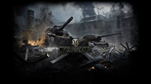 Sfondi desktop Artiglieria semovente Carro armato World of Tanks T-34 ISY-152, T-34-85 gioco