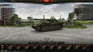 Sfondi desktop World of Tanks Pistola semovente SY-8 in the hangar gioco