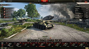 Sfondi desktop World of Tanks Pistola semovente SU-85 in the hangar gioco