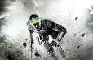 Sfondi desktop Tom Clancy Splinter Cell Uomini Guerriero Coltello Pistola Blacklist Videogiochi