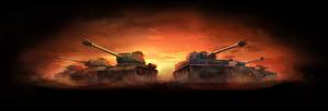 Sfondi desktop Carro armato World of Tanks Russi Tedeschi Videogiochi