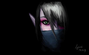 Sfondi desktop DOTA 2 Templar Assassin Lanaya Elfo Maschera Faccia gioco Fantasy Ragazze